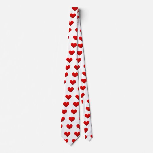 Perfektes Red Valentine Herz Krawatte (Vorderseite)