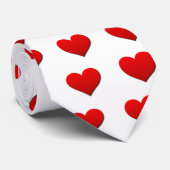 Perfektes Red Valentine Herz Krawatte (Gerollt)