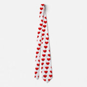 Perfektes Red Valentine Herz Krawatte (Rückseite)