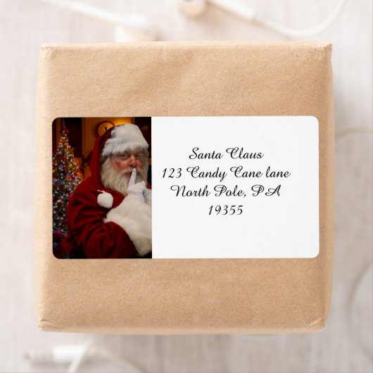 Perfektes Santa-Adresse-Etikett (Insitu)