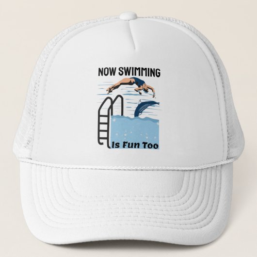 Perfektes Schwimmerdesign - Schwimmen macht Spaß Truckerkappe (Vorderseite)