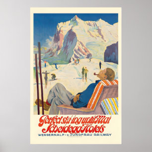 Perfektes Skifahren Bis Mai Scheidegg Hotels Jungf Poster