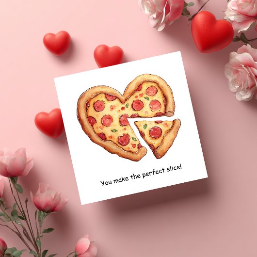 Perfektes Slice Valentinstag Karte