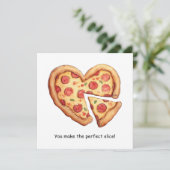 Perfektes Slice Valentinstag Karte (Stehend Vorderseite)