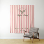 Perfektes Tennis-Brautabschied-Backdrop Wandteppich (Beispiel)