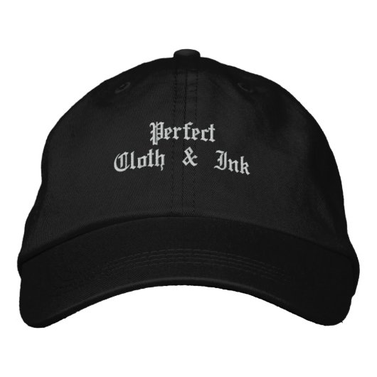 Perfektes Tuch & Tinte Bestickte Kappe (Vorderseite)