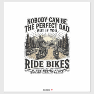 Perfektes Vater-Fahrrad-Fahren Vintage-Biker-Shirt Aufkleber