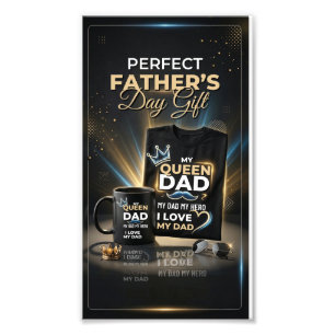 Perfektes Vatertagsgeschenk Poster Mein König Da