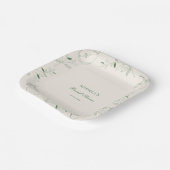 Perfektes, von Hand gezogenes, grünes Brautparty Pappteller (Gewinkelt)