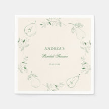 Perfektes, von Hand gezogenes, grünes Brautparty