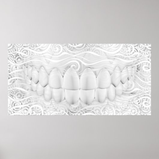 Perfektes White Teeth Smile Dentist Poster (Vorne)