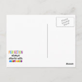 Perfektion beginnt mit Fehlern Postkarte (Rückseite)