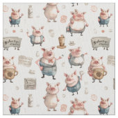 Perfektion bei Schweinen: Whimsy Pig Stoff (Nahaufnahme)
