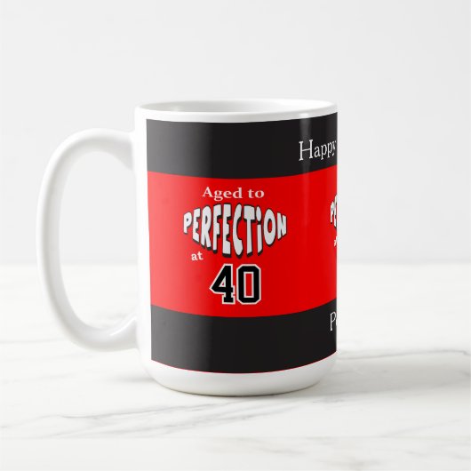 Perfektion im Alter jedes Alters Kaffeetasse (Links)