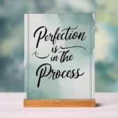 Perfektion ist dabei acrylschild (Neutral)