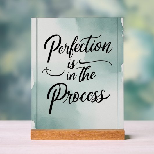 Perfektion ist dabei acrylschild (Neutral)