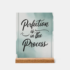 Perfektion ist dabei acrylschild