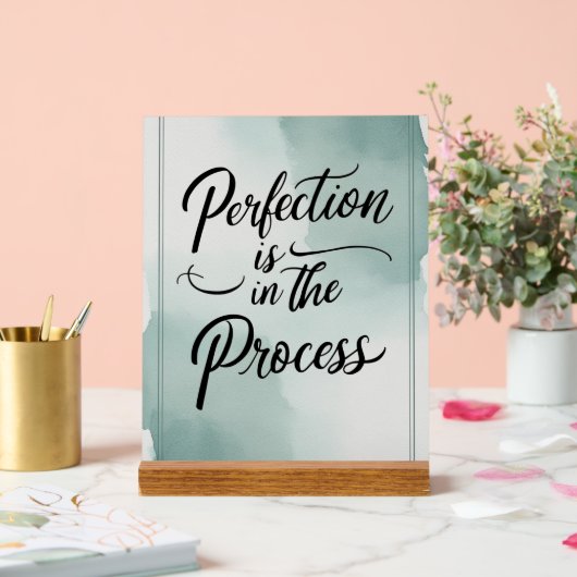 Perfektion ist dabei acrylschild (Hochzeit)