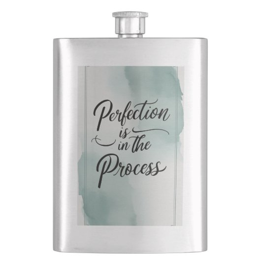 Perfektion ist dabei flachmann (Vorderseite)