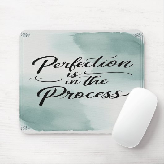 Perfektion ist im Prozess Option 2 Mousepad (Mit Mouse)