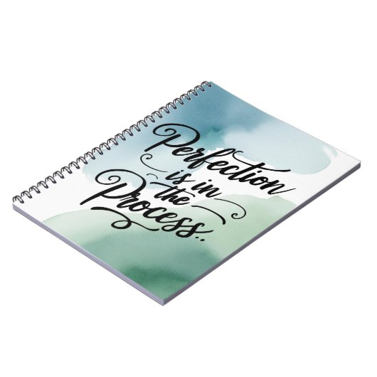 Perfektion ist im Prozess Option 2 Notizblock (Linke Seite)