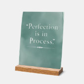 Perfektion ist im Prozess Option 3 Acrylschild (Winkel)