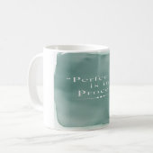 Perfektion ist im Prozess Option 3 Kaffeetasse (Vorderseite Links)