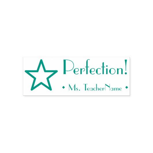 "Perfektion!" + Name des Autors Permastempel (Design)