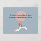 Perfektion Postkarte (Vorderseite)