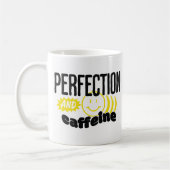 Perfektion und Koffein Funny Sarcastic Kaffeetasse (Links)