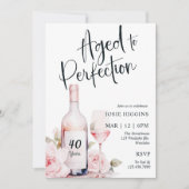 Perfektion, Weinthema, Weingut Geburtstag Einladung (Vorderseite)