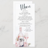 Perfektion, Weinthema, Weingut Geburtstag Menükarte (Vorne/Hinten)