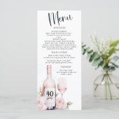 Perfektion, Weinthema, Weingut Geburtstag Menükarte (Stehend Vorderseite)