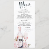 Perfektion, Weinthema, Weingut Geburtstag Menükarte (Vorderseite)