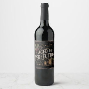 Perfektioniert mit rustikalem Barrel Theme Design Weinetikett