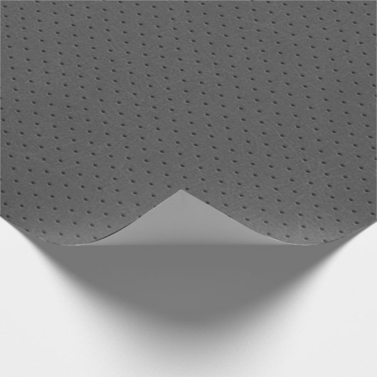 Perforated Gray Leather's Digital Print Geschenkpapier (Ecke)