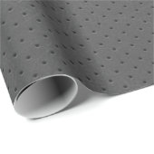Perforated Gray Leather's Digital Print Geschenkpapier (Rolleneckpunkt)