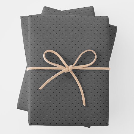 Perforated Gray Leather's Digital Print Geschenkpapier Set (Beispiel)