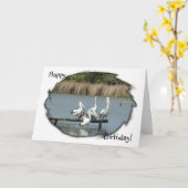 Perforierende Pelikane Geburtskarte Karte (Gelbe Blume)