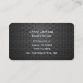 Perforierte Metallplatte Visitenkarte (Rückseite)