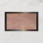 Perforierte rustikale Metallgrenze | Alte Textur Visitenkarte (Rückseite)