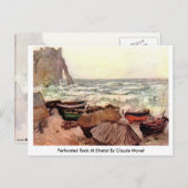 Perforierter Felsen im Etretat von Claude Monet Postkarte (Vorne/Hinten)