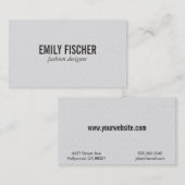 Perforierter Weißlederdruck Visitenkarte (Vorne/Hinten)