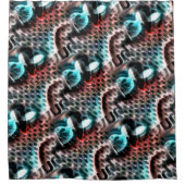 Perforiertes Brettdesign mit 'Tinte' Tropfen auf W Duschvorhang (Vorderseite)