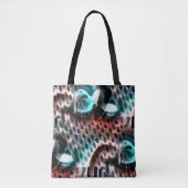 Perforiertes Brettdesign mit 'Tinte' Tropfen auf W Tasche (Vorderseite)