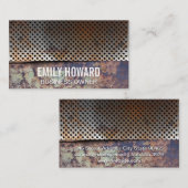 Perforiertes Rostmetall Visitenkarte (Vorne/Hinten)