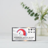 Performance-Auto-Teile-Logos - Visitenkarte (Stehend Vorderseite)