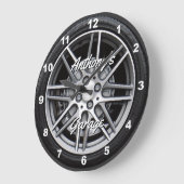 Performance Car Tire Personalized Große Wanduhr (Winkel)