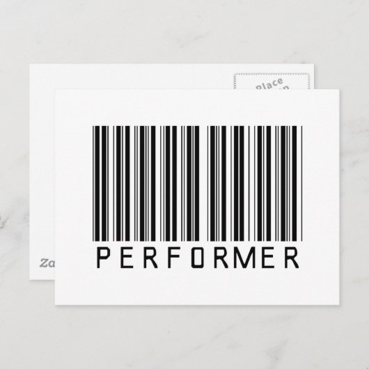 Performer-Bar Postkarte (Vorne/Hinten)