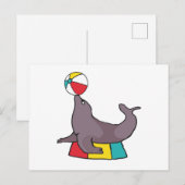 Performing Seal Postkarte (Vorne/Hinten)